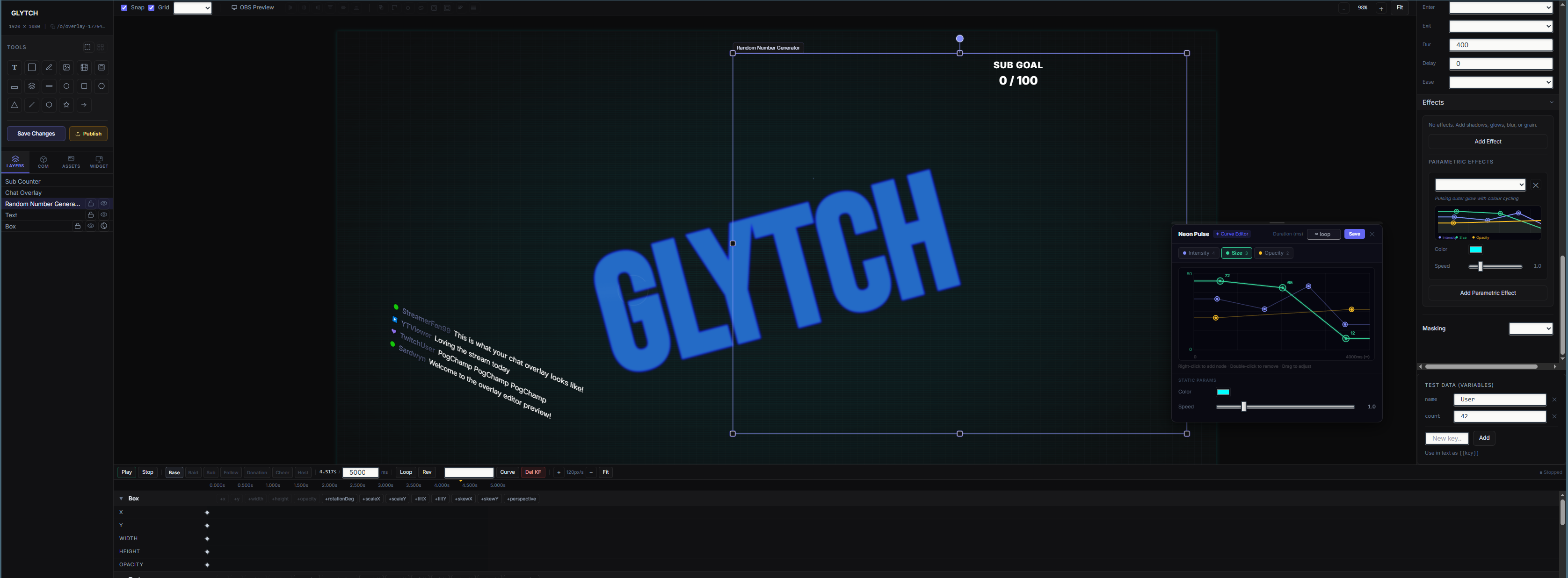 Scraplet Overlay Editor Interface